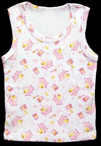 ''Hello Kids'' Girls Sleeveless Cotton TOPs - Sizes: 4-6