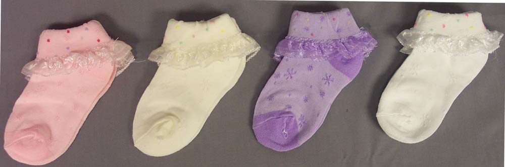 Fancy  Laced  DRESS Socks   - For Girls  - Assorted Colors