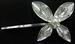 HAIR ACCESSORIES - HAIR Clip  Silver Flower With  Rhinestones