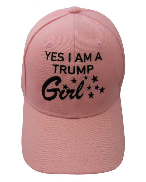 Yes I Am A TRUMP Girl Cap - Pink (6 PCS)