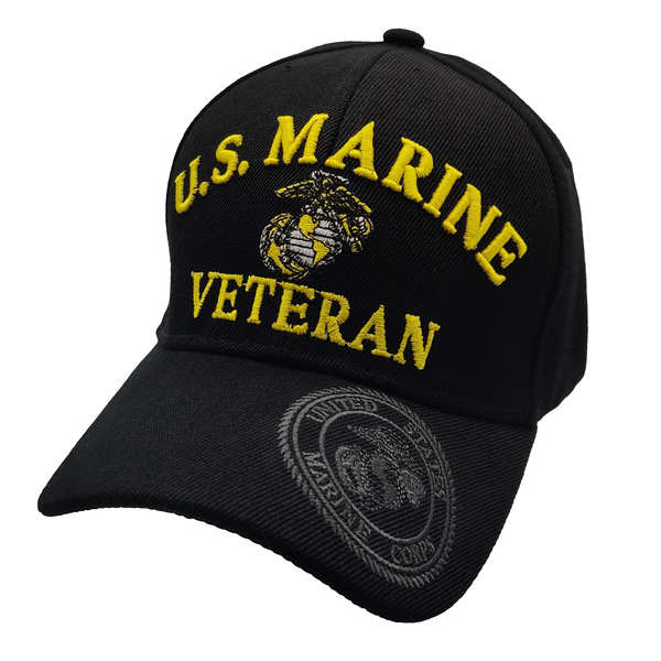US Marine Veteran Logo w/ Emblem Cap