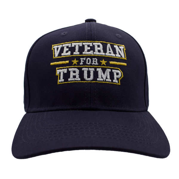 Veteran for Trump Cotton Cap - Navy Blue