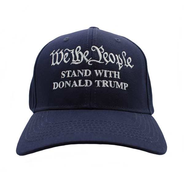 We The People Stand With Trump Cotton Cap - Navy Blue