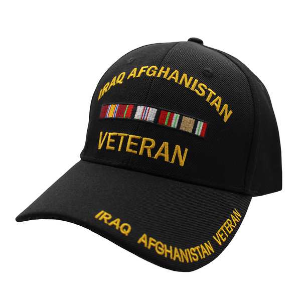 Iraq Afghanistan Veteran Arch Cap - Black