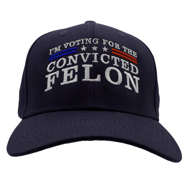 I'm Voting For The Convicted Felon Cotton Cap - Navy Blue