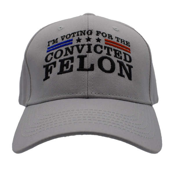 I'm Voting For The Convicted Felon Cotton Cap - Light Gray