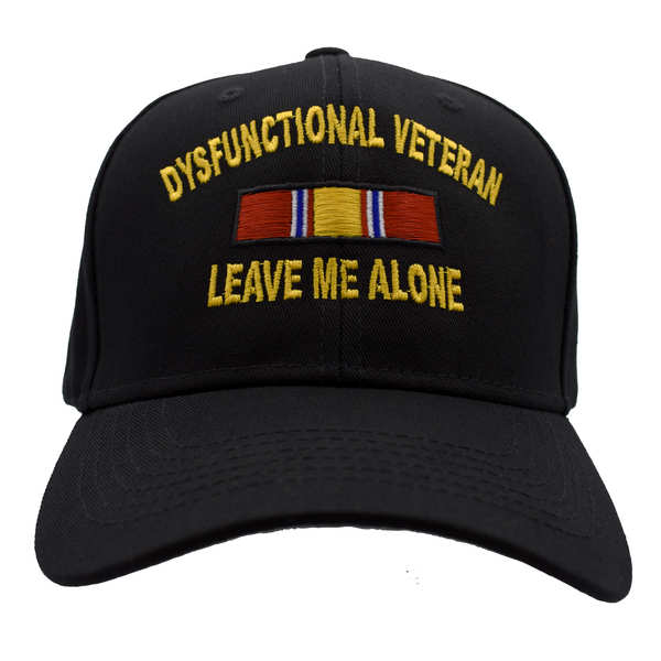 Dysfunctional Veteran Ribbon Cotton CAP - Black