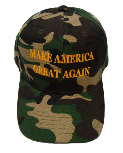 Make America Great Again (Gold) CAP - Green Camo