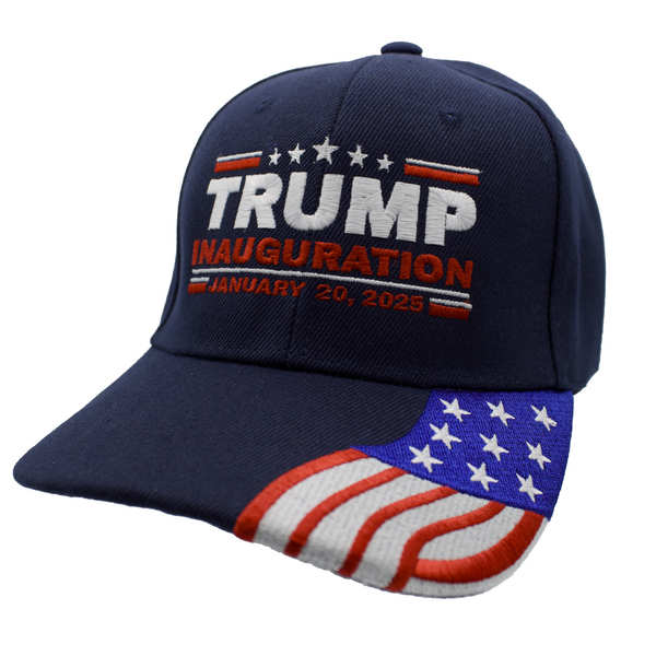 Trump Inauguration Day w/ Flag Bill CAP - Navy Blue