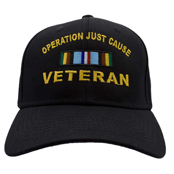 Operation Just Cause Veteran Ribbon Cotton Cap - Black