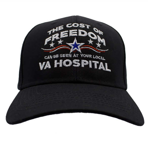 The Cost of Freedom at VA Hospital Stars Cotton Cap - Black