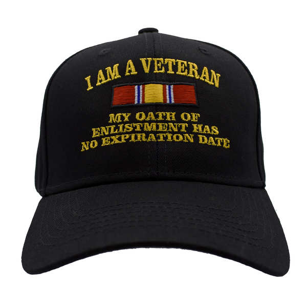 My Oath of Enlistment Ribbon Cotton CAP - Black