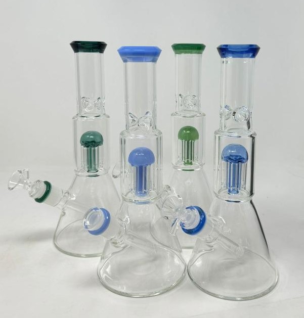 11 INCH 4MM BEAKER BONG WITH TREE PERC