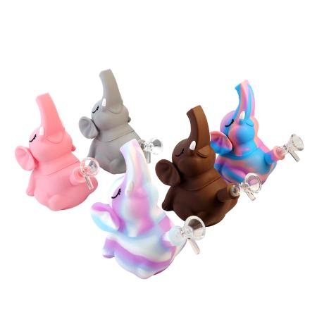 ELEPHANT SHAPE SILICONE SMALL RIG, COMES WITH 14M MALE BOWL