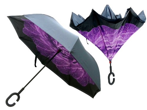 Inverted Reverse Car Rain Reversible Umbrella