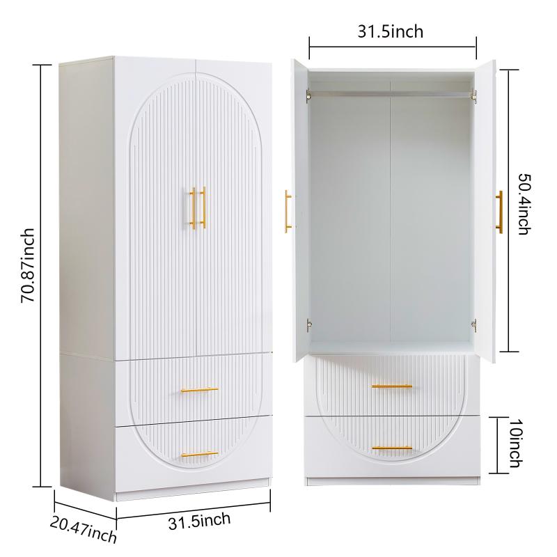 Modern Wooden Armoire Wardrobe