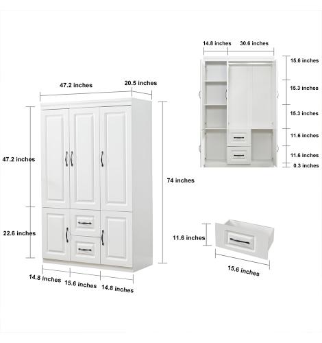 White Armoire Wardrobe Closet