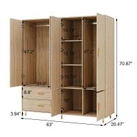 Wooden Armoire Wardrobe Closet Storage Cabinet