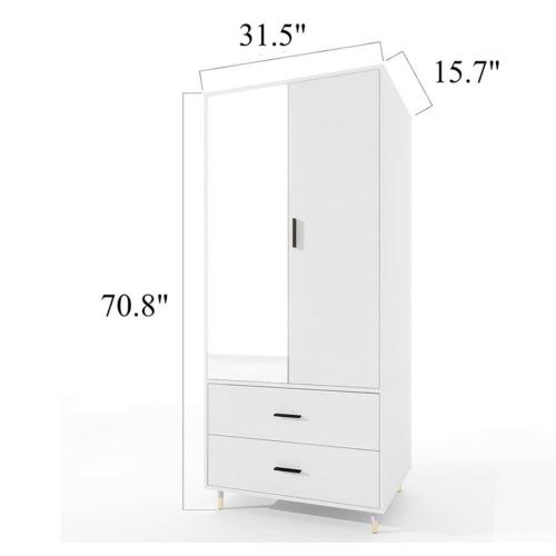 Armoire Wardrobe Closet Storage Organization,White