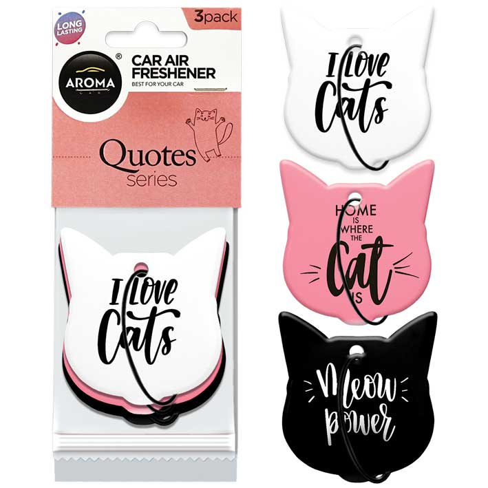 Aroma Cat Lover's Air Fresheners, 3-Pack