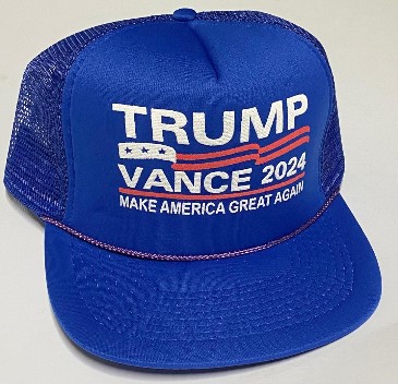 1 aaaTrump Vance 2024 mesh HATs - royal blue