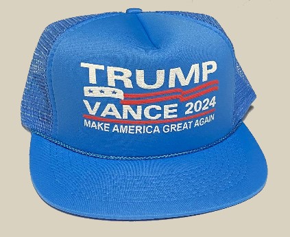 1 aaaTrump Vance 2024 mesh HATs - light blue