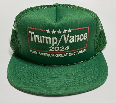 1 aaTrump Vance 2024 mesh HATs - kelly green