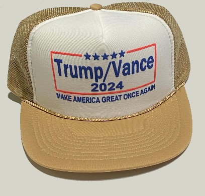 1 aaTrump Vance 2024 mesh HATs - white front tan