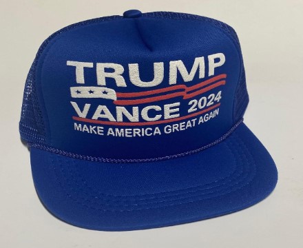 1 abTrump Vance 2024 Youth mesh HAT- royal blue