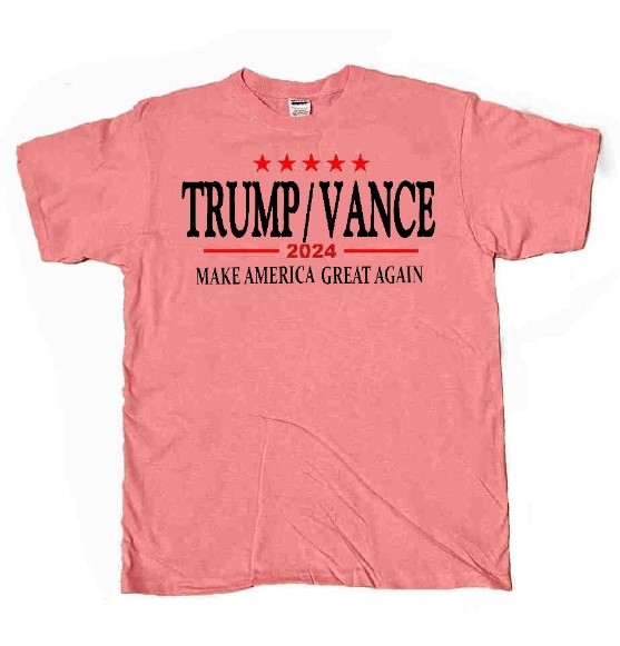 1 aTrump Vance 2024 Make America Great Again  Pink Tees