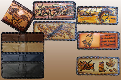 Assorted Hand Laced  Leather WALLETS