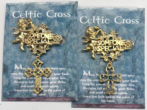 Irish Celtic Cross Brooch PIN Someone Special Assortment