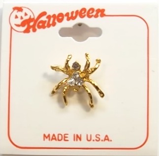 Halloween Spider Austrian Crystal Lapel Pins