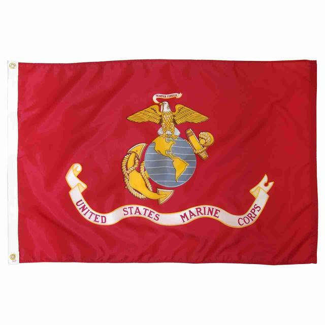 US MarINe Crops 3ft x 5ft Nylon Flag - Double Sided, US MADE